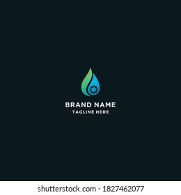 Modern Water Logo Template Design