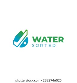 Diseño del logotipo de clasificación de agua moderna