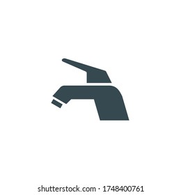 Icono de vector de grifo de agua moderna sobre blanco. Ilustración de acciones