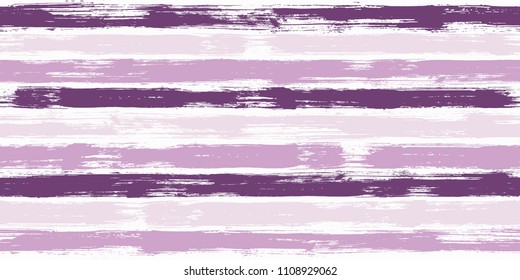 Modern watercolor brush stripes seamless pattern. Violet and purple  paintbrush lines horizontal seamless texture for backdrop. Hand drown paint strokes design artwork. For wallpaper.