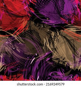 Modern watercolor seamless pattern vector. Brush included in the file