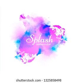 Modern watercolor splash bright colorful design