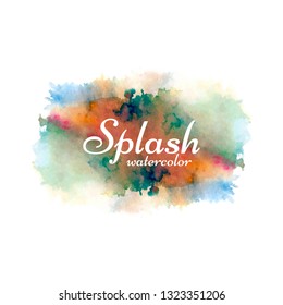 Modern watercolor splash design vector