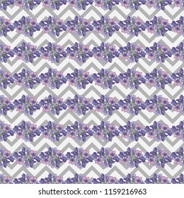 Modern watercolor style seamless pattern with lavender, texture background. Botanical illustration Provence, france Good idea for design paper, banner, print, card Vector illustration