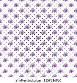 Modern watercolor style seamless pattern with lavender, texture background. Botanical illustration Provence, france Good idea for design paper, banner, print, card Vector illustration