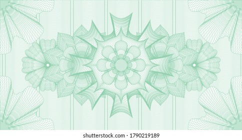 Marca de agua moderna. Billetes. Ilustración vectorial. Diseño detallado. 