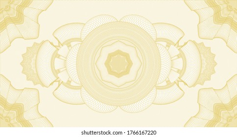 Modern watermark. Pattern money. Intense illustration. Complex design. 