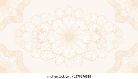 Modern watermark. Pattern money. Intense illustration. Complex design. 