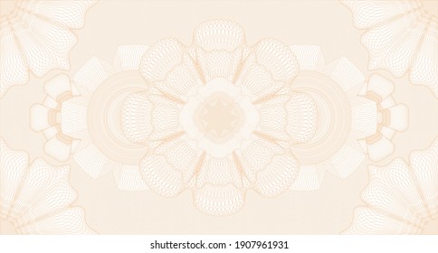 Modern watermark. Pattern money. Intense illustration. Complex design. 