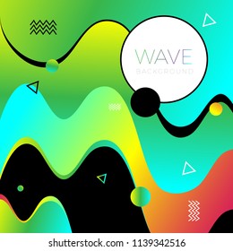 Modern wave abstract background