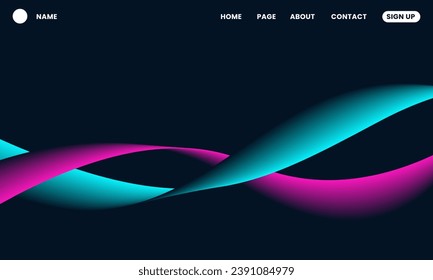 Modern wave abstract background in bright purple and blue colors. Very suitable for landing pages, banners, wallpapers, greetings, social media, and others.