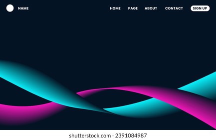 Modern wave abstract background in bright purple and blue colors. Very suitable for landing pages, banners, wallpapers, greetings, social media, and others.