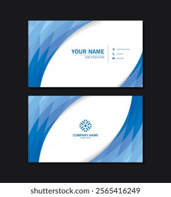 Modern wave abstract business card