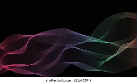 Modern Wave Background with line and neon color