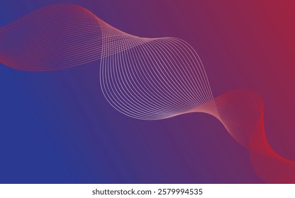 Modern Wave Background on gradient background 