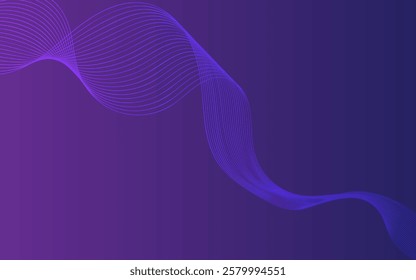 Modern Wave Background on gradient background 