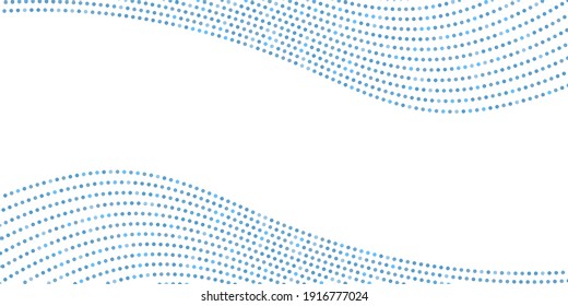 Modern wave blue spots on white background Abstract Vector Illustration
