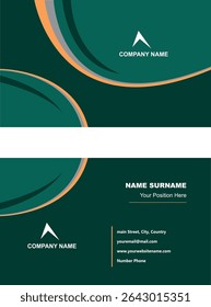 Modern Wave Business Card Template for Professional Branding