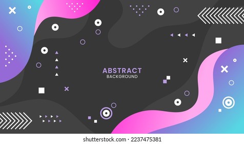 Modern wave colorful geometric background vector