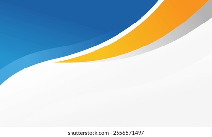 Modern wave corner banner with background