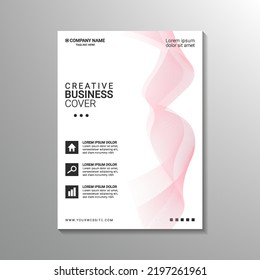 modern wave creative business cover design template