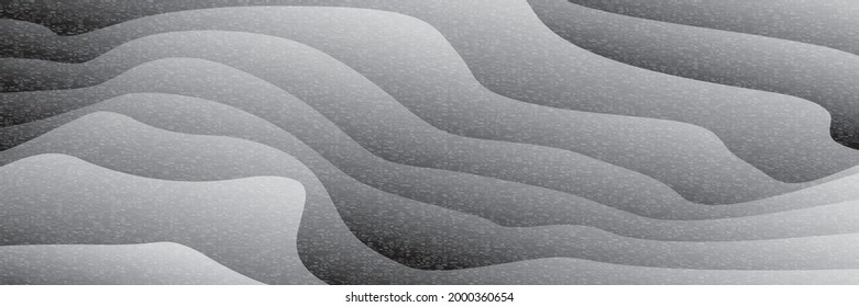 Banner horizontal abstracto de curva de onda moderna. Ilustración del vector