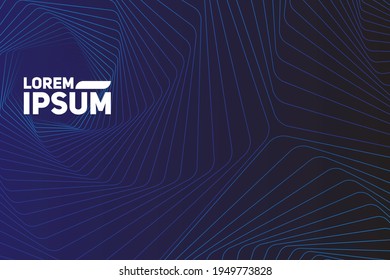 modern wave curve abstract presentation background. Luxury paper cut background. Abstract decoration, golden pattern, halftone gradients, Vector illustration. Dark blue background