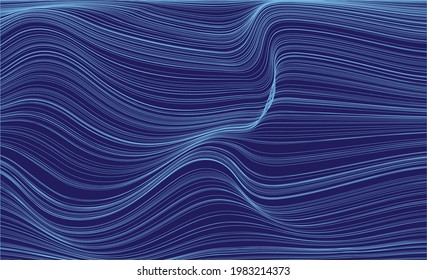 Modern wave curve abstract presentation background. Vector illustration