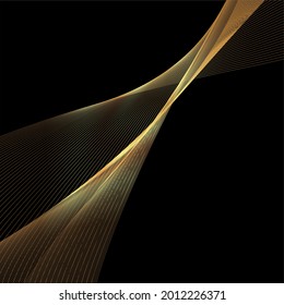 modern wave curve abstract presentation background. Luxury paper cut background. Abstract decoration, pattern, halftone gradients, Vector illustration. Dark background