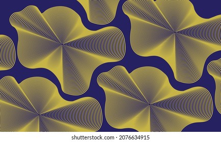 Fondo de presentación abstracto de la curva de onda moderna. El fondo del papel de lujo cortado. Decoración abstracta, gradiente de medio tono, ilustración vectorial. fondo azul oscuro