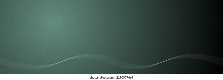 modern wave curve abstract presentation background. Fancy paper cut background. Abstract decoration, dark green background.