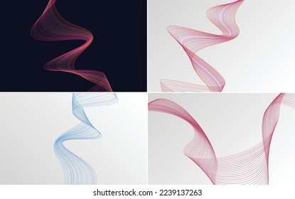 modern wave curve abstract presentation background Pack