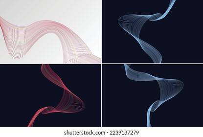 modern wave curve abstract presentation background Pack