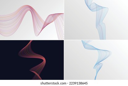 modern wave curve abstract presentation background Pack