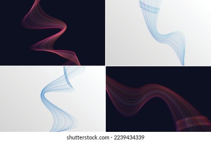 modern wave curve abstract presentation background Pack
