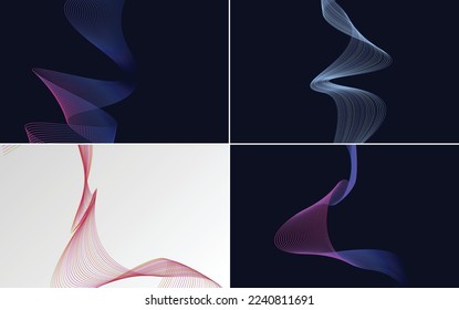 modern wave curve abstract presentation background Pack