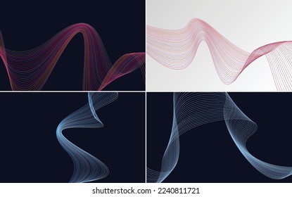 fondo de presentación abstracta de la curva de onda moderna Pack