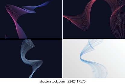 modern wave curve abstract presentation background Pack