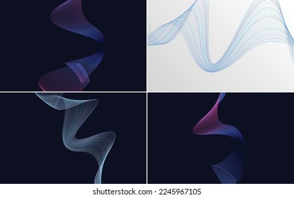 fondo de presentación abstracta de la curva de onda moderna Pack