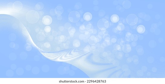 Modern wave curve abstract presentation background. Geometric background. Blue elements with fluid gradient. Dynamic shapes composition.