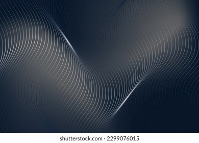 modern wave curve abstract presentation background. Luxury gradient blue background