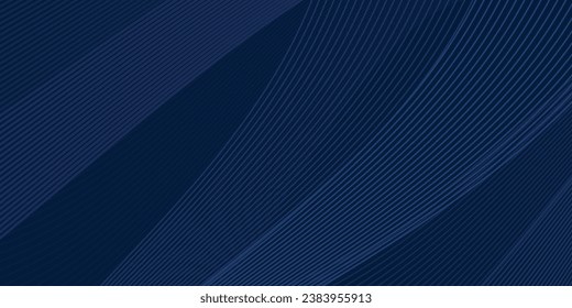 modern wave curve abstract presentation dark blue background. Premium background design with diagonal dark blue stripes pattern. Vector horizontal template for digital luxury business banner