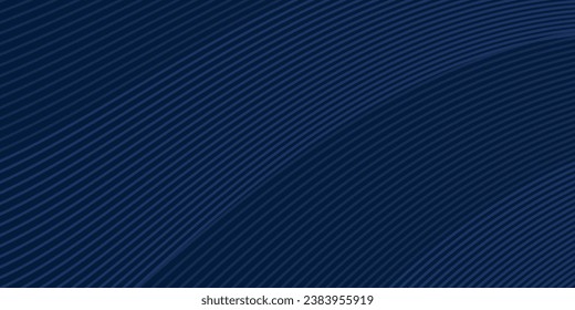 modern wave curve abstract presentation dark blue background. vector illustration