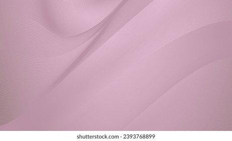 Fondo de presentación abstracto de la curva de onda moderna. Diseño de fondo abstracto rosa con línea ondulada. Textura de banda premium para banner, fondo de negocio. Plantilla vectorial de color flamenco.