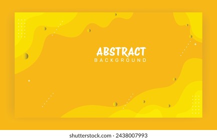 Modern wave curve abstract presentation background. Luxury paper-cut background. Abstract decoration, golden pattern, halftone gradients Vector illustration. yellow color background