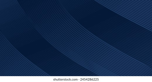 Moderner Wellenkurve abstrakte Präsentation Hintergrund. Abstrakte Dekoration, Goldmuster, Halbtonverlauf. Dunkelblauer Hintergrund.