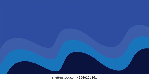 Modern wave layered vector background illustration