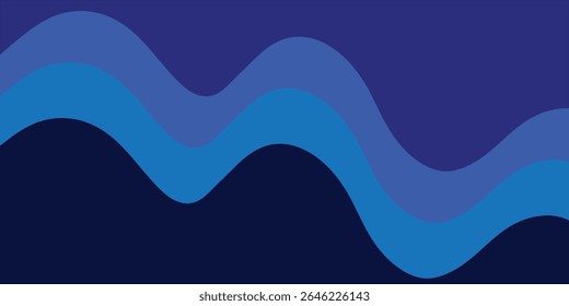 Modern wave layered vector background illustration