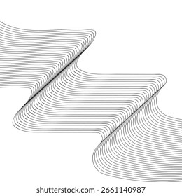 Moderne Wellenlinien-Musterkunst.