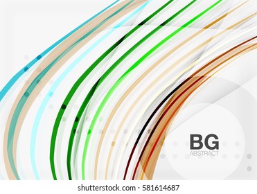 Modern wave lines, elegant wave abstract background. Vector template background for workflow layout, diagram, number options or web design